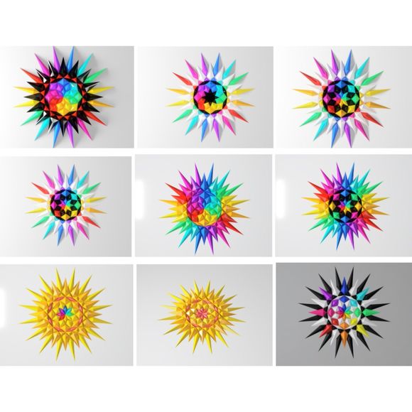 DGEmily Geometric Sun Wall Art | Large-Scale Wall Decor | Custom Sizes!! - Picture 3 of 5